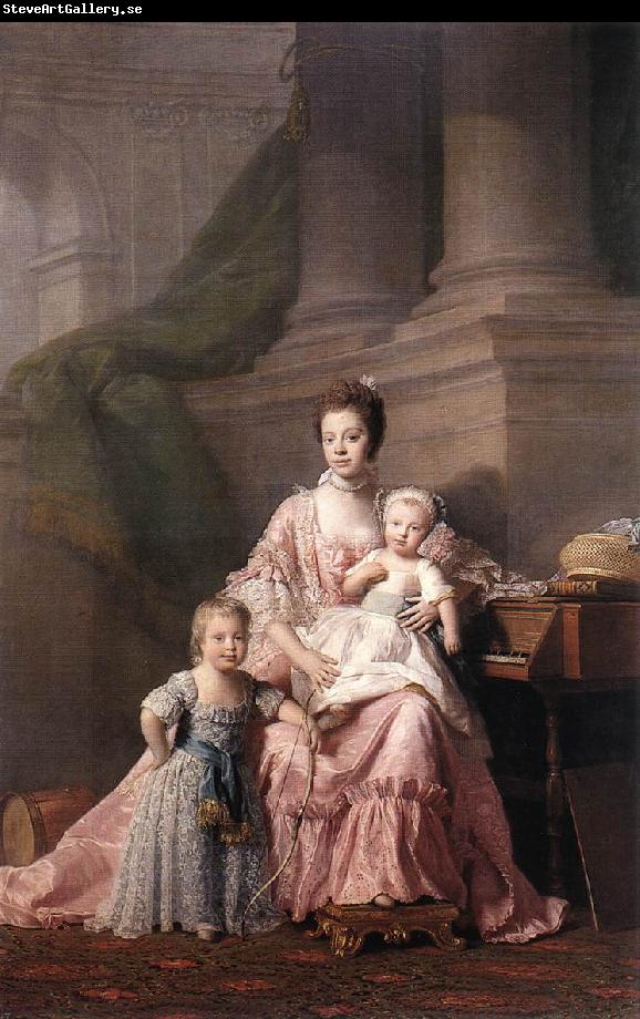 RAMSAY, Allan Queen Charlotte with her Two Children dy